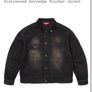 Supreme Faded Black Trucker Jacket